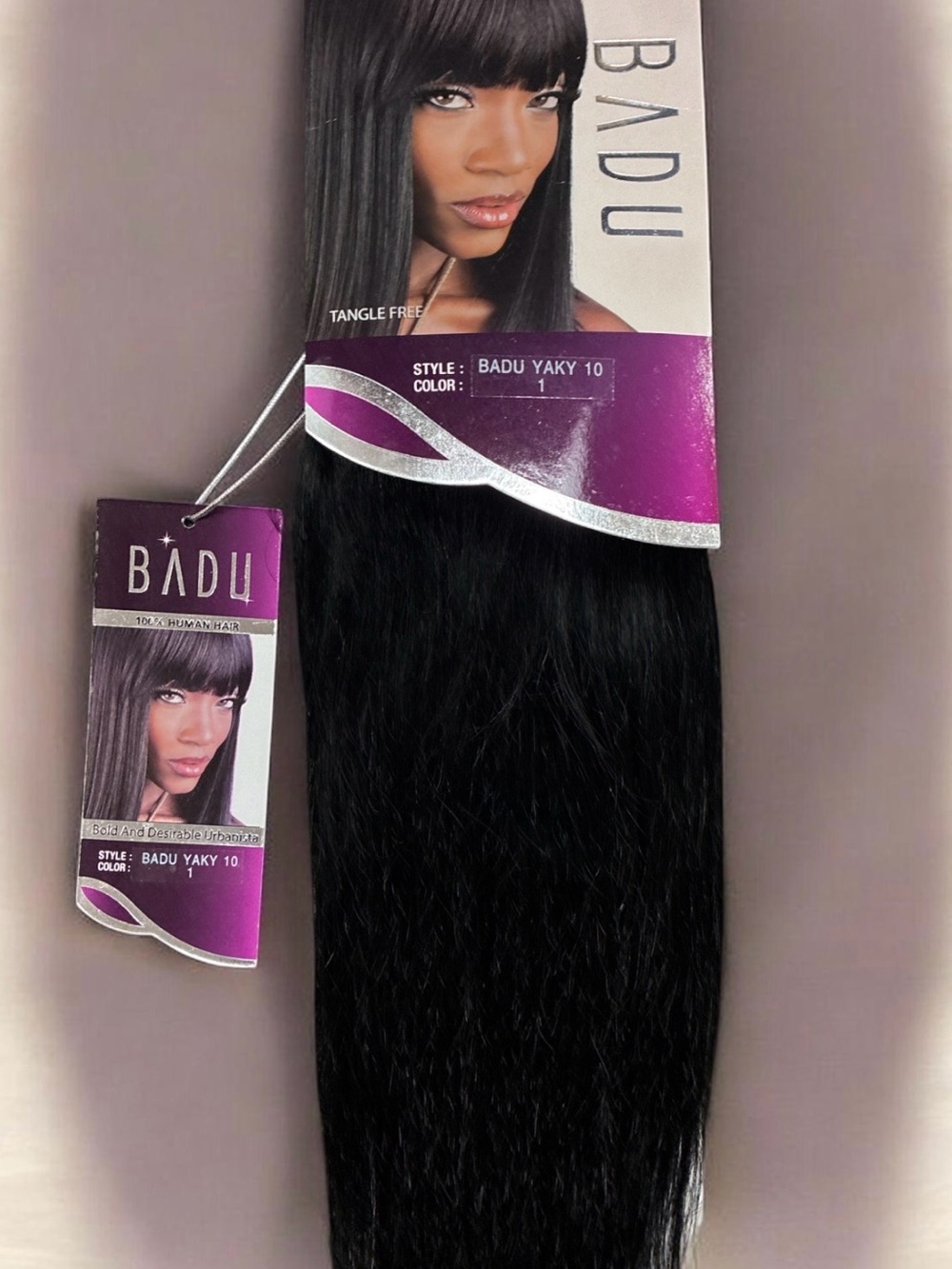 Yaky 10 Straight Human Hair Weave - Black